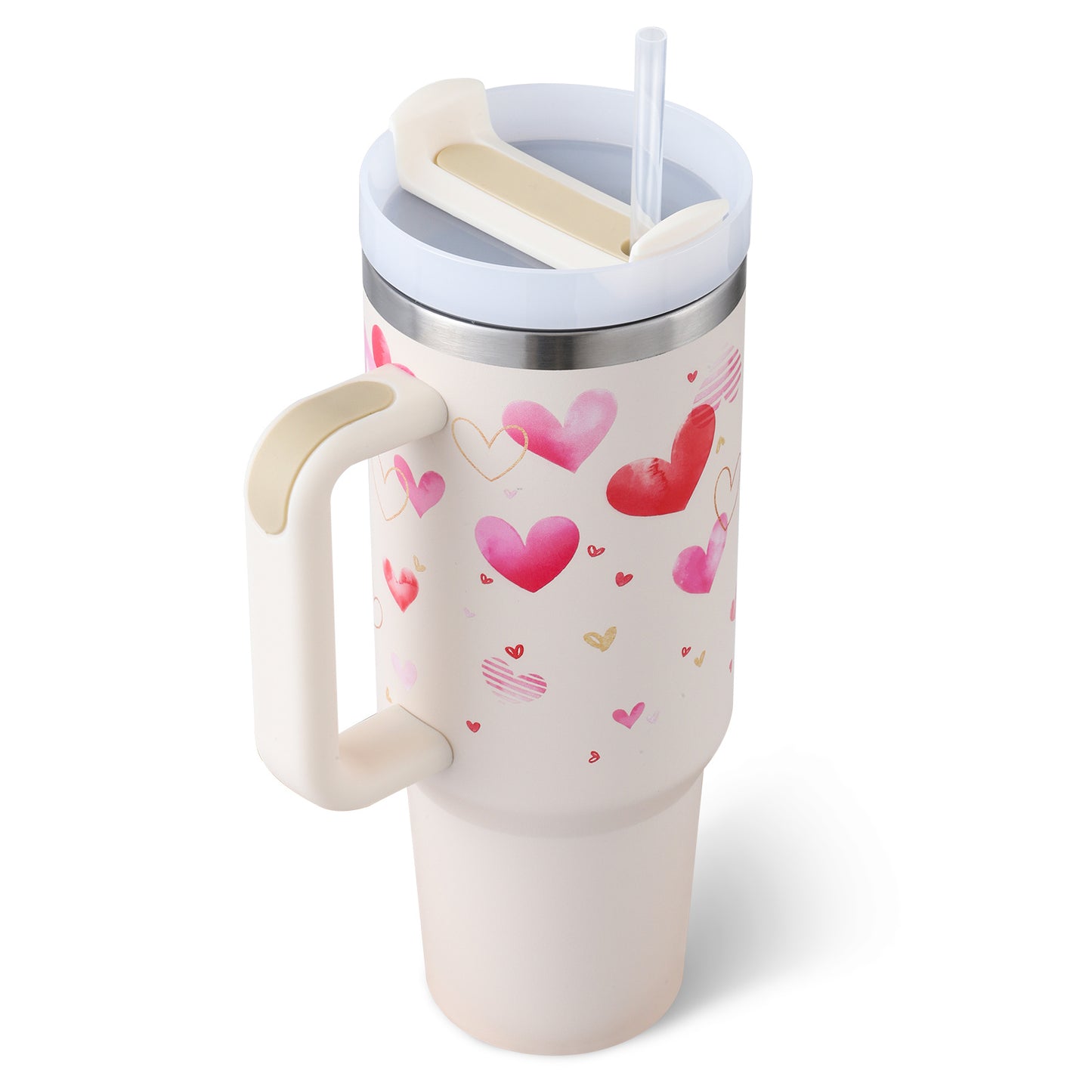 40 oz tumbler with insulated straw handle