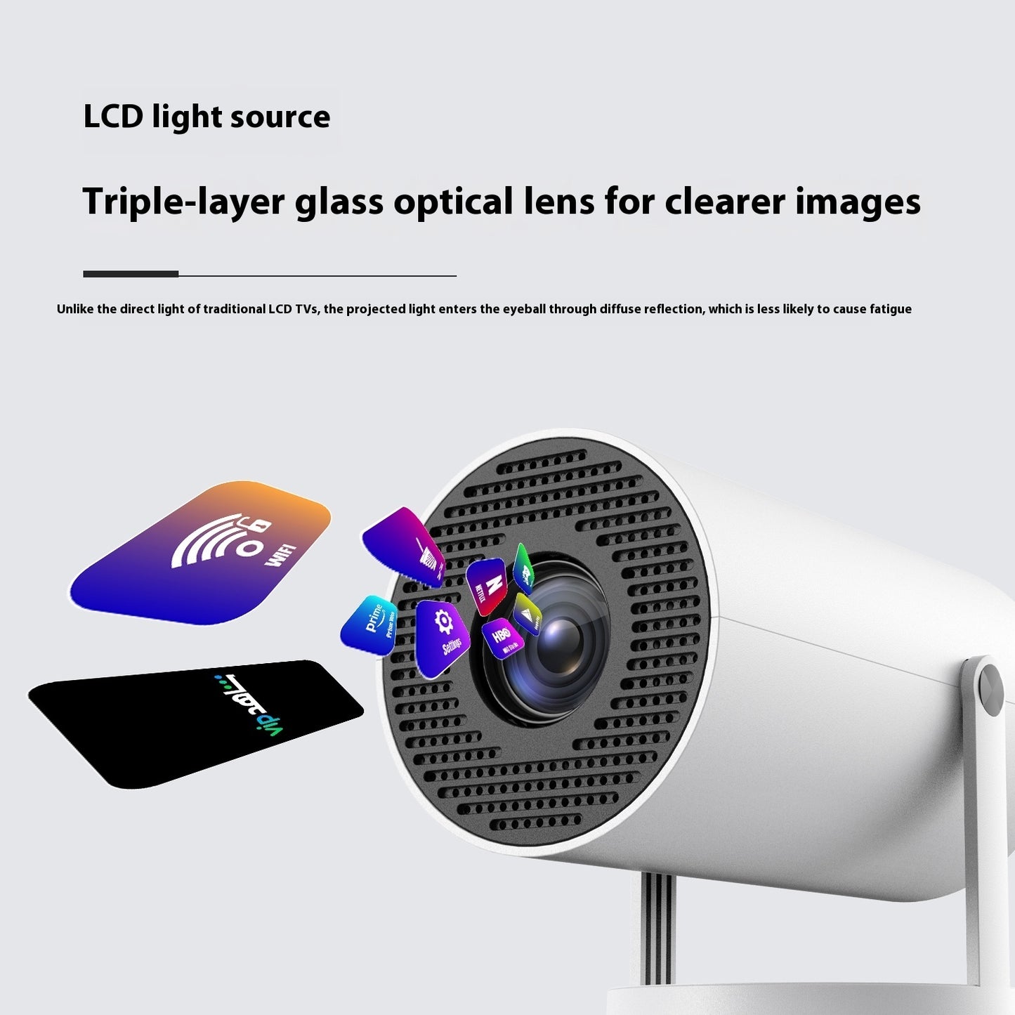 Small straight projector for home use