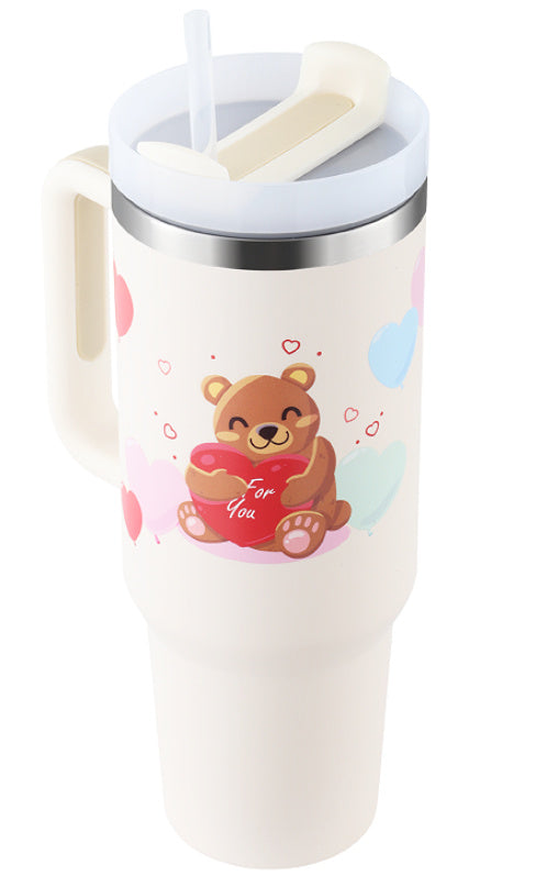 40 oz tumbler with insulated straw handle