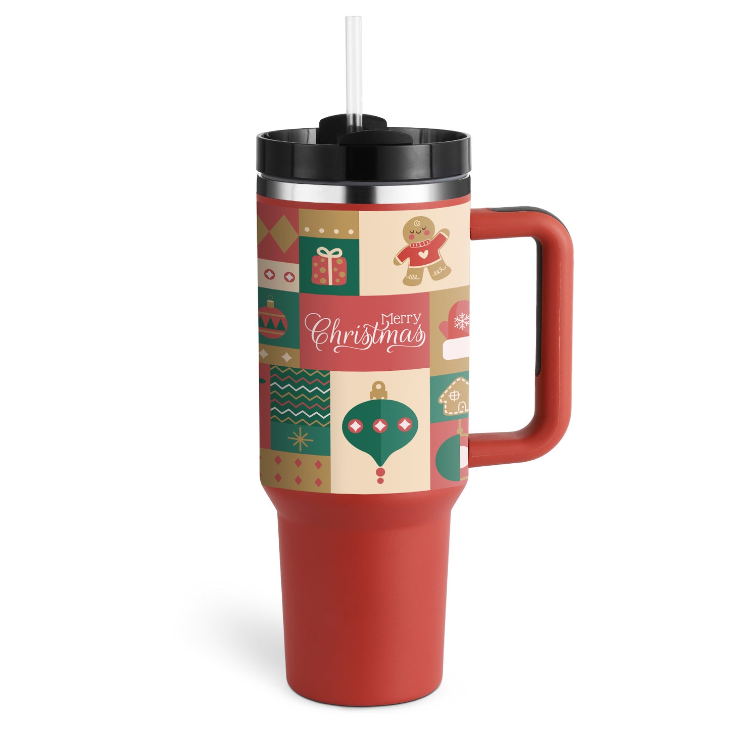 40 oz tumbler with insulated straw handle