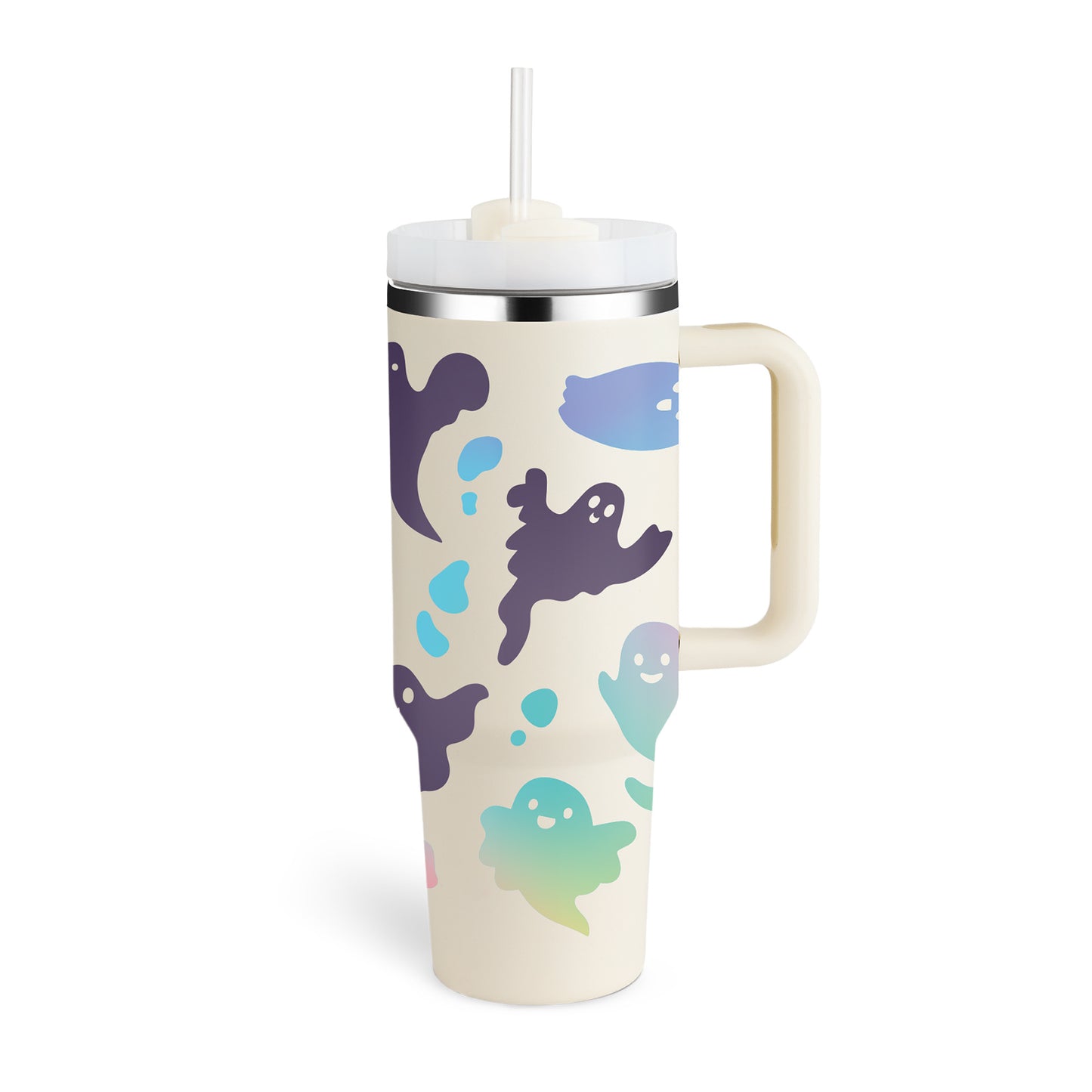 40 oz tumbler with insulated straw handle