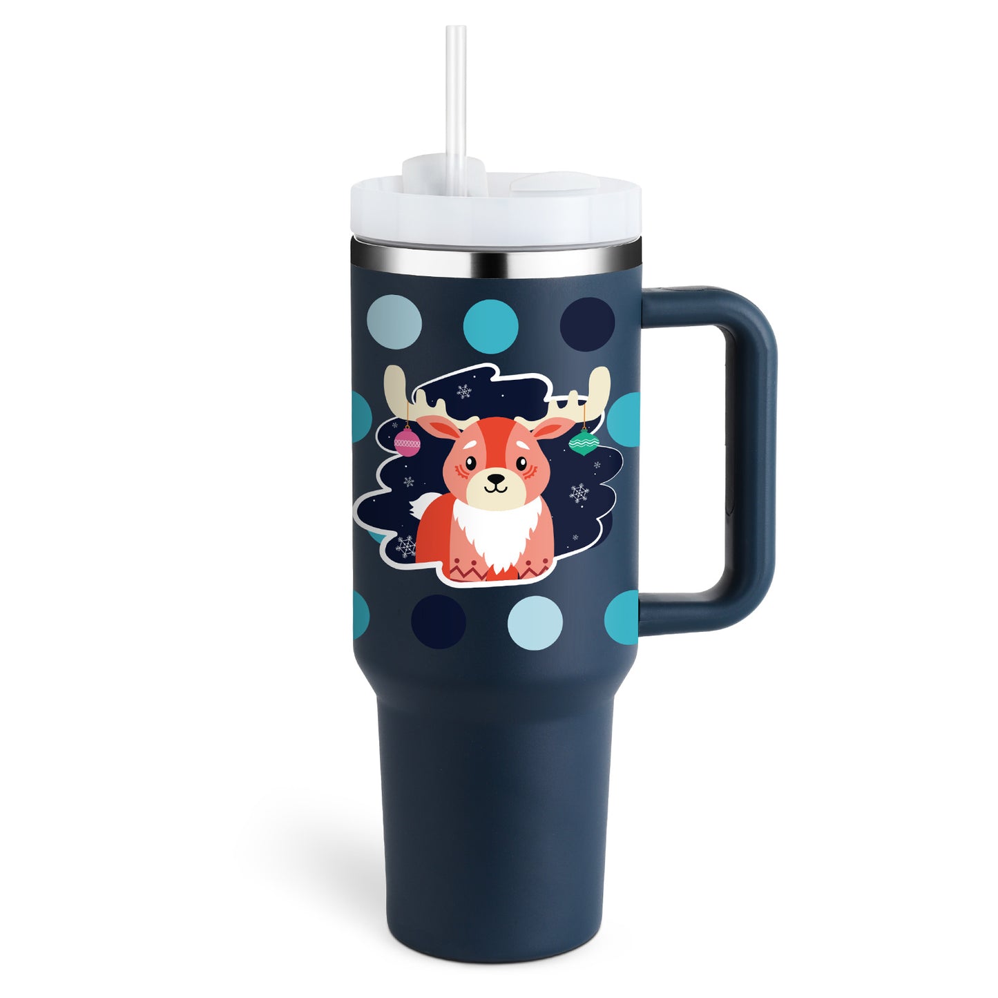 40 oz tumbler with insulated straw handle