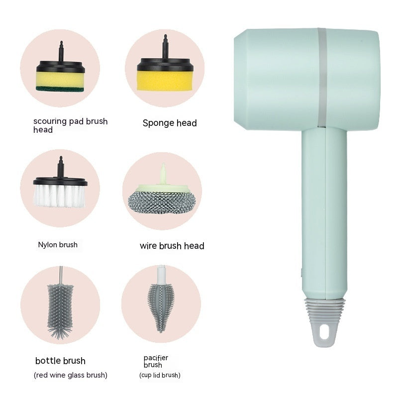 USB Rechargeable Cordless Automatic Dishwashing Brush