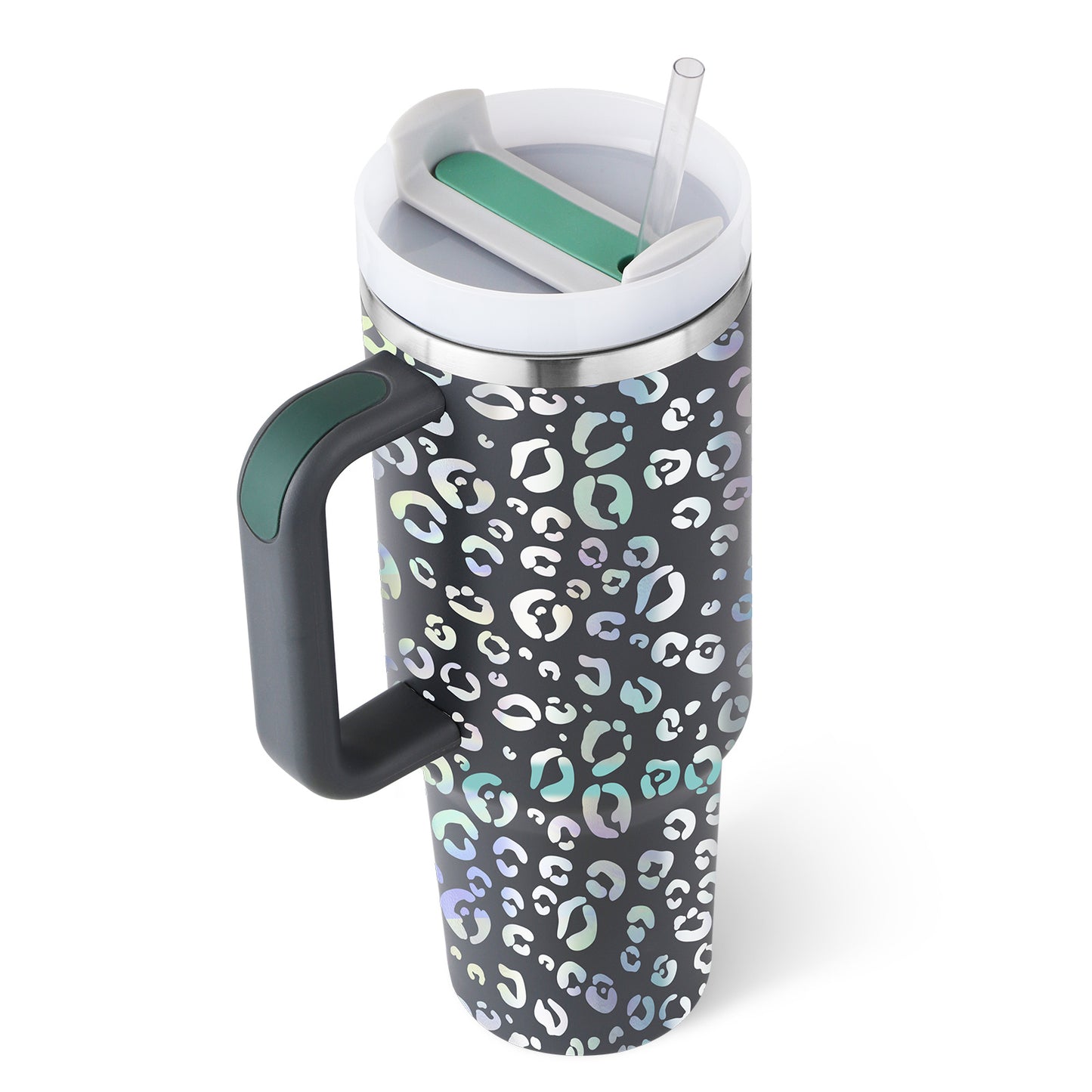 40 oz tumbler with insulated straw handle