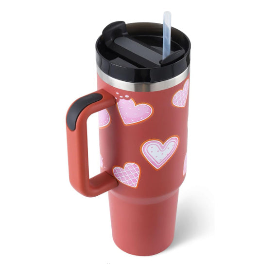 40 oz tumbler with insulated straw handle