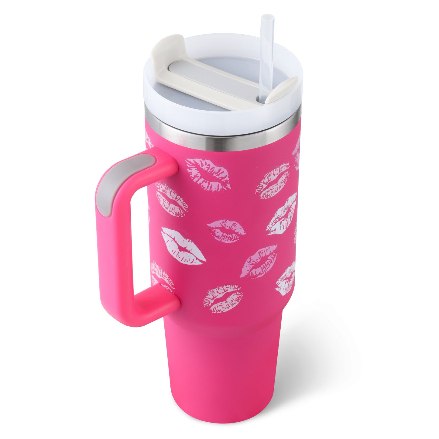 40 oz tumbler with insulated straw handle