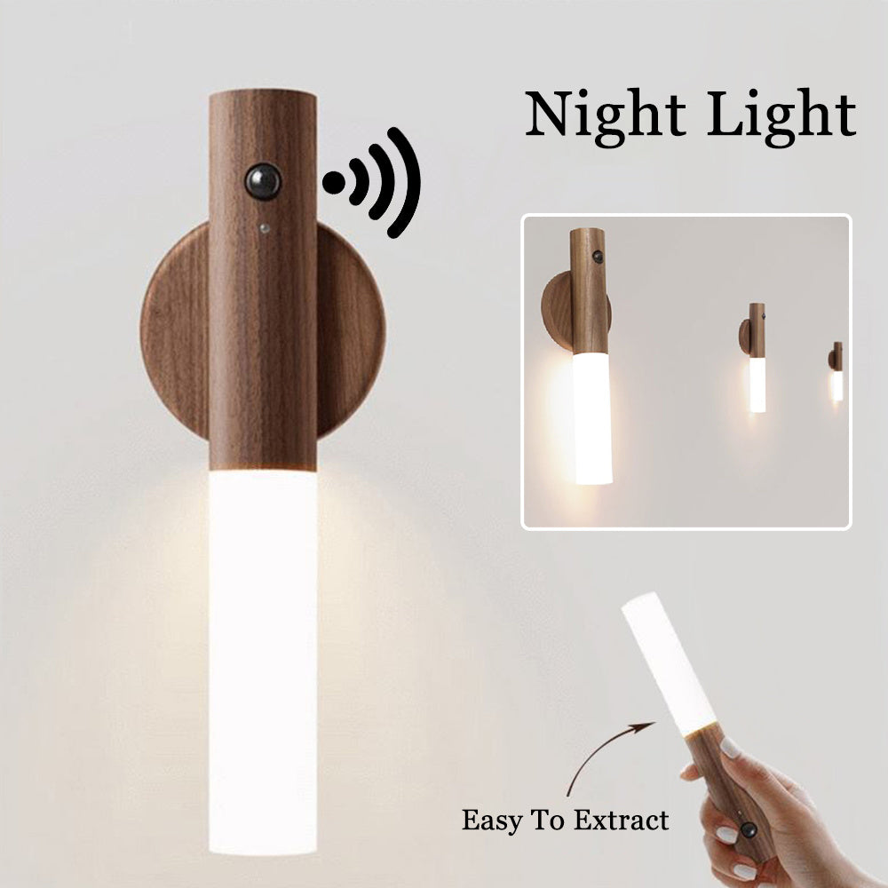 Wireless Wooden Magnetic USB LED Lamp