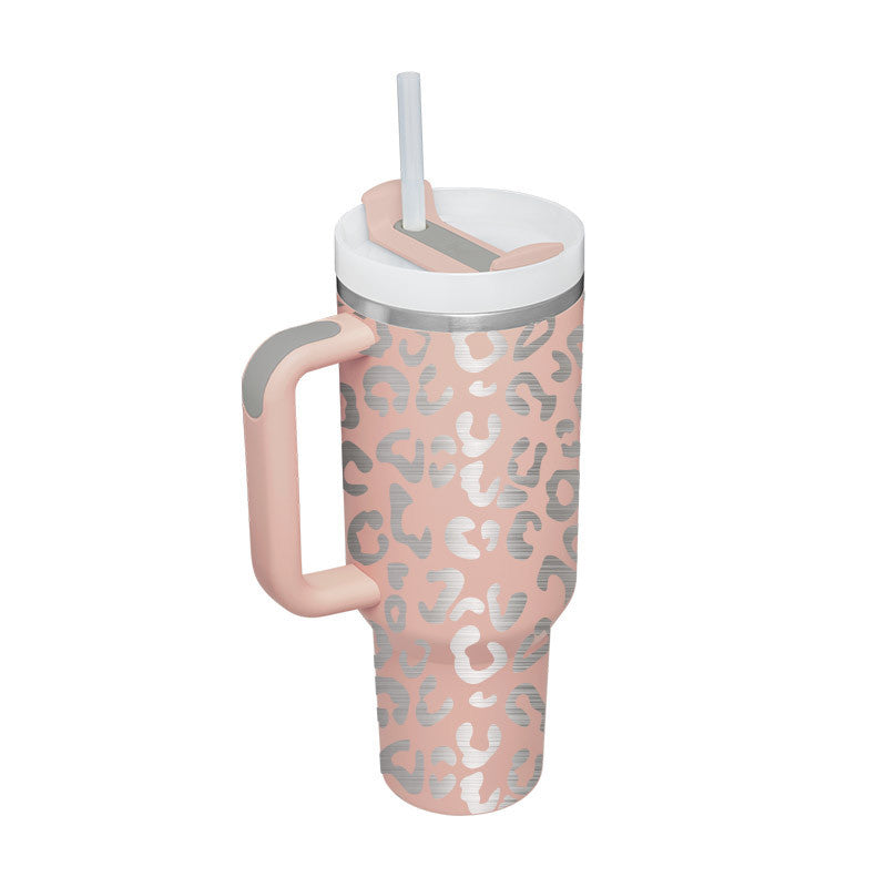 40 oz tumbler with insulated straw handle