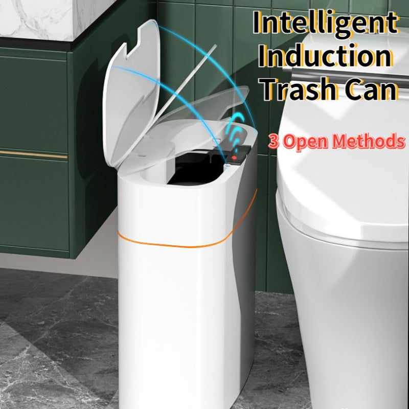 Smart Trash Can with Lid for Bedroom and Living Room