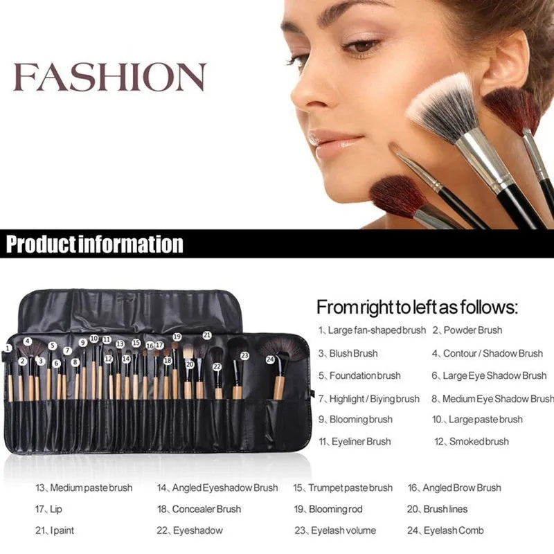 24pcs Gift Bag Makeup Brush Sets Cosmetic Brushes