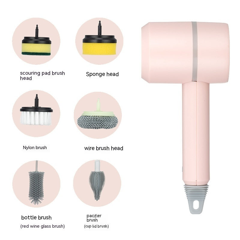 USB Rechargeable Cordless Automatic Dishwashing Brush