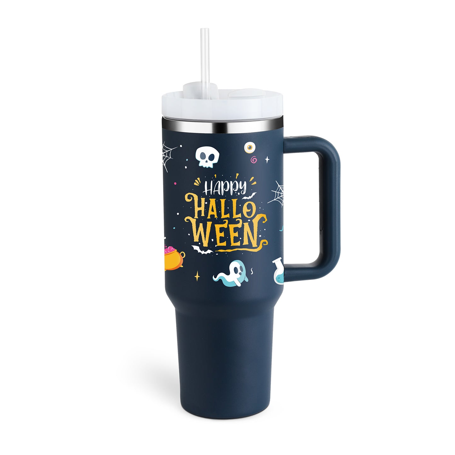 40 oz tumbler with insulated straw handle