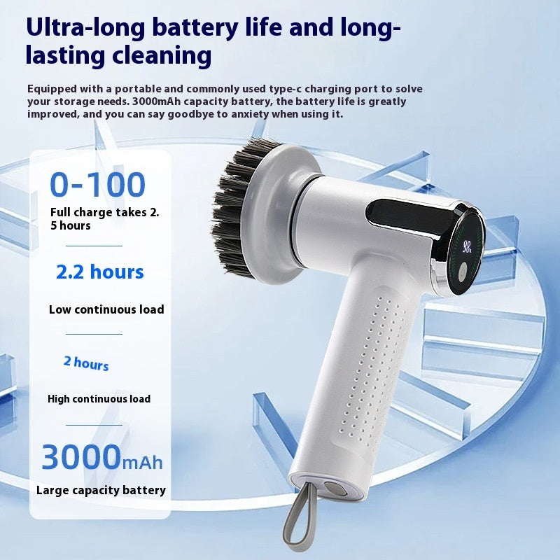 Brosse de nettoyage électrique multifonctionnelle à écran intelligent