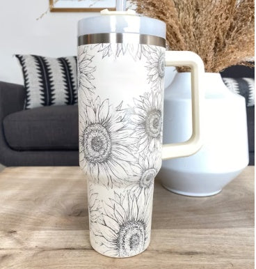 40 oz tumbler with insulated straw handle